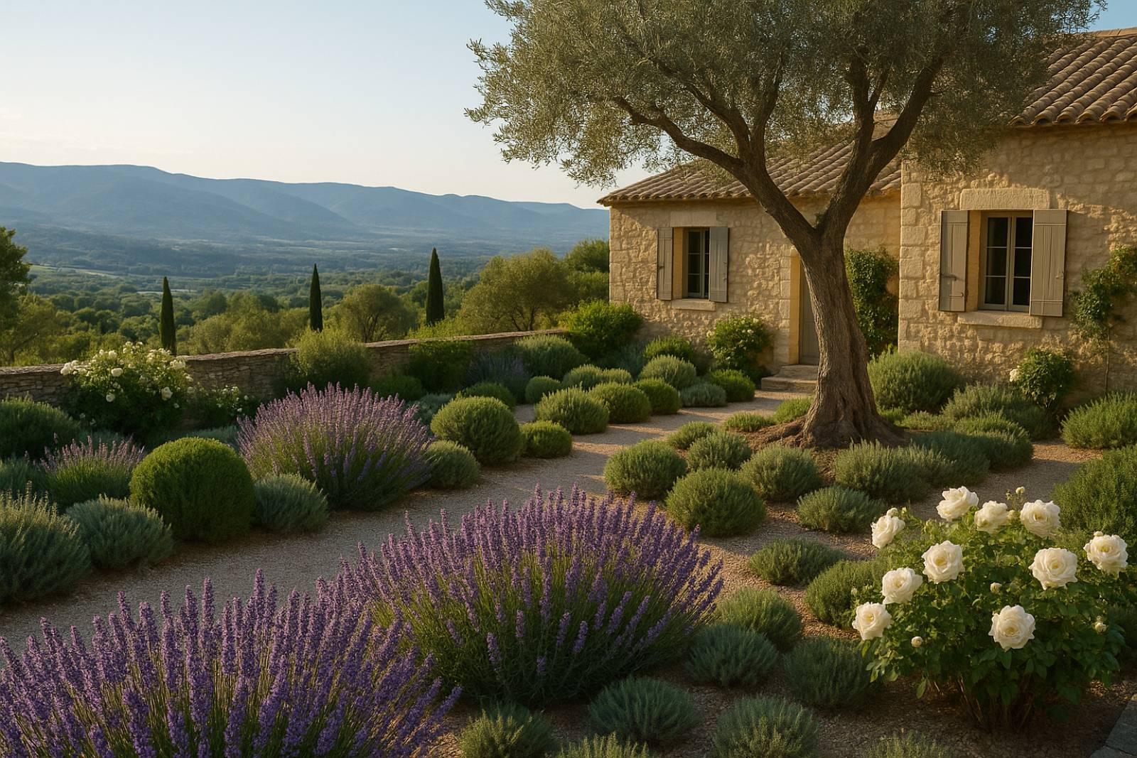 Jardin d'exception créé par notre paysagiste à côté de L’Isle-sur-la-Sorgue