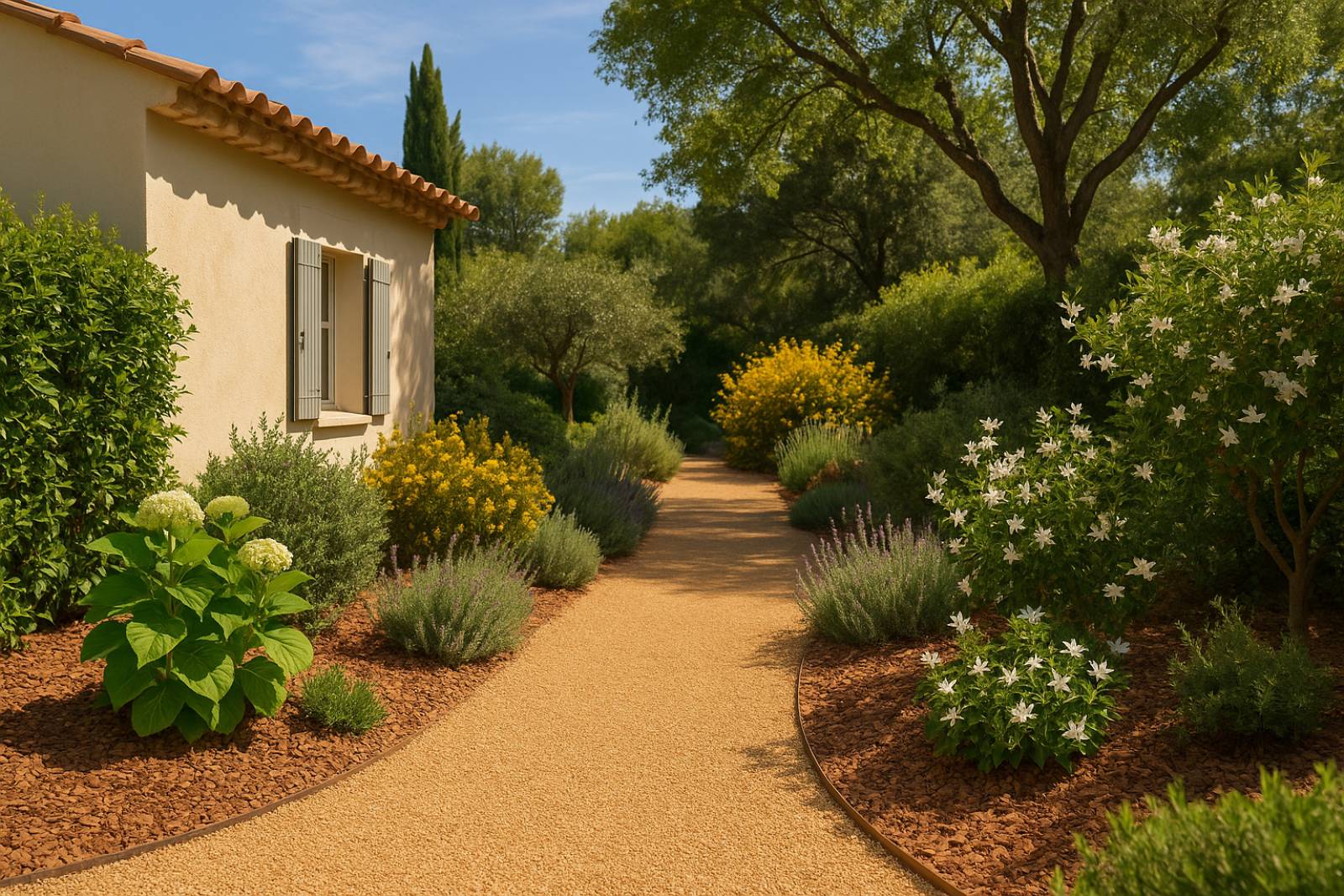 Pose de clapicette à Gordes par nos paysagistes