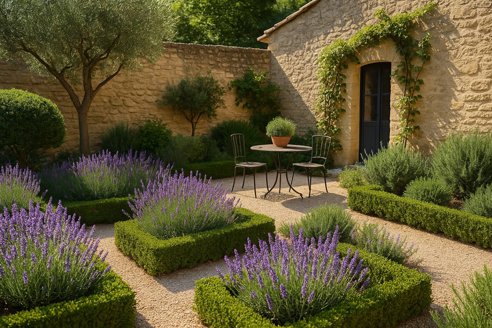 Aménagement d'un jardin intime et protégé à Lacoste par notre paysagiste