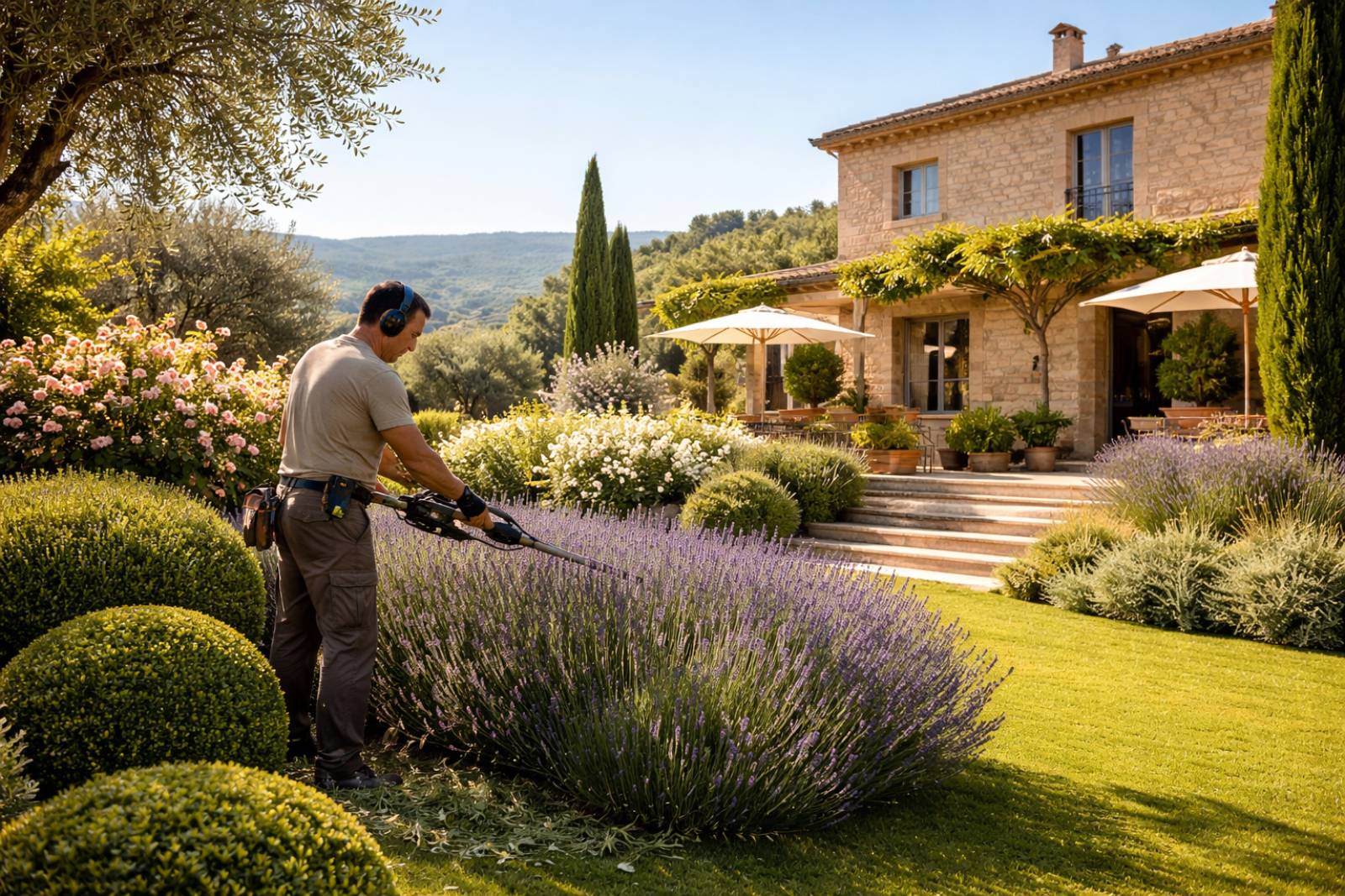 Prestation de taille de printemps dans le Lubéron