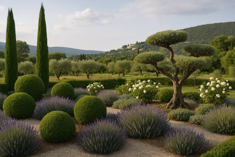 Taille artistique des arbres dans le Lubéron